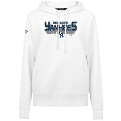 New York Yankees Levelwear Women's Adorn Retro 3D Pullover Hoodie - White