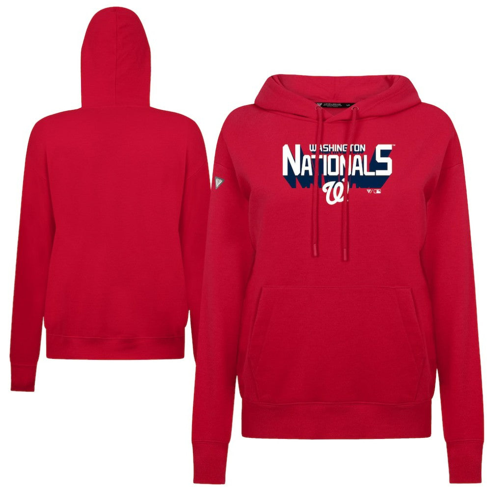 Washington Nationals Levelwear Women's Adorn Retro 3D Pullover Hoodie - Red