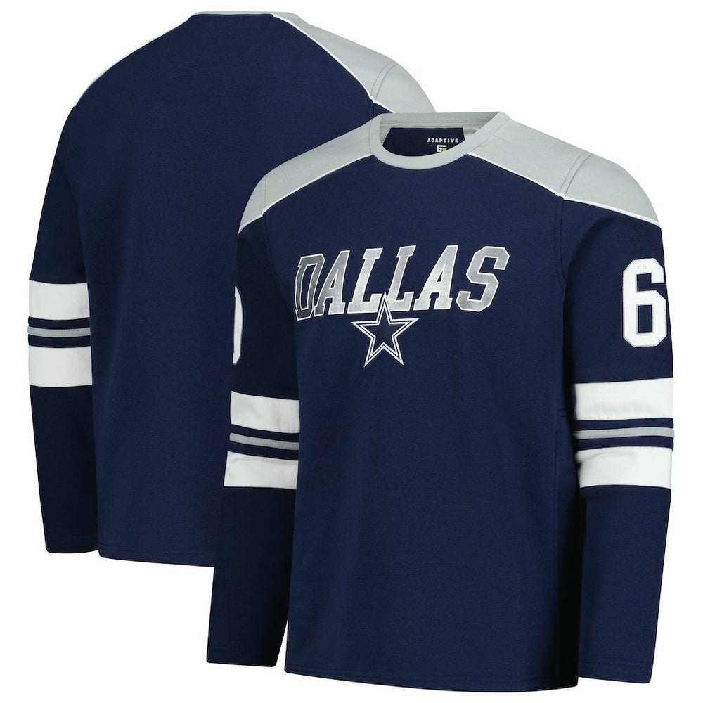 NFL Dallas Cowboys G-III Sports by Carl Banks Adaptive Lord Stanley Crewneck Sweatshirt