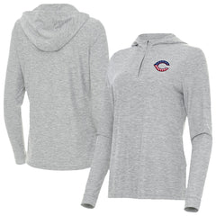 Cincinnati Reds Antigua Women's Daybreak Quarter-Zip Hoodie - Heather Gray