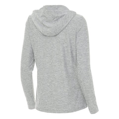 Miami Marlins Antigua Women's Daybreak Quarter-Zip Hoodie - Heather Gray