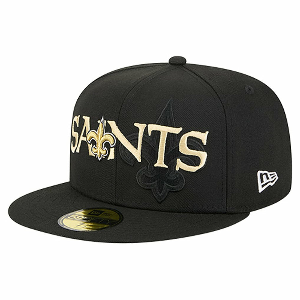 NFL New Orleans Saints Overlap Wordmark 59FIFTY Fitted Hat