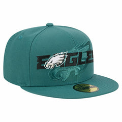 NFL Philadelphia Eagles Overlap Wordmark 59FIFTY Fitted Hat