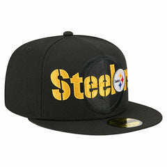 NFL Pittsburgh Steelers Overlap Wordmark 59FIFTY Fitted Hat