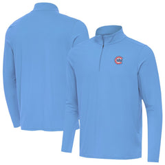 Chicago Cubs Antigua Alternate Logo Intent Quarter-Zip Pullover - Powder Blue