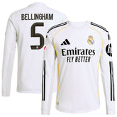 Jude Bellingham Real Madrid 2025/26 Home Long Sleeve Jersey / Soccer Sale