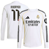 Rodrygo Real Madrid 2025/26 Home Long Sleeve Jersey / Soccer Online