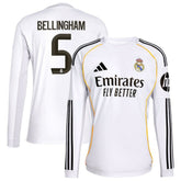 Jude Bellingham Real Madrid 2025/26 Home Replica Long Sleeve Jersey / Soccer For sale
