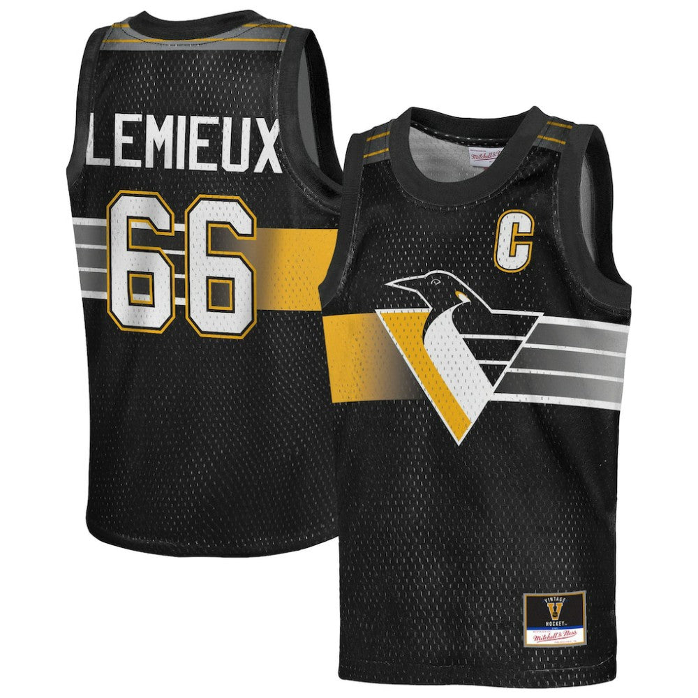 Mario Lemieux Pittsburgh Penguins Mitchell & Ness Youth Maxxed Out Fashion Basketball Jersey