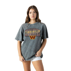 NFL Washington Commanders Gameday Couture Women's Peak Performance Oversized Snow Wash T-Shirt