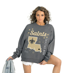 NFL New Orleans Saints Gameday Couture Women's Ready to Rumble Premium Fleece Pullover Sweatshirt