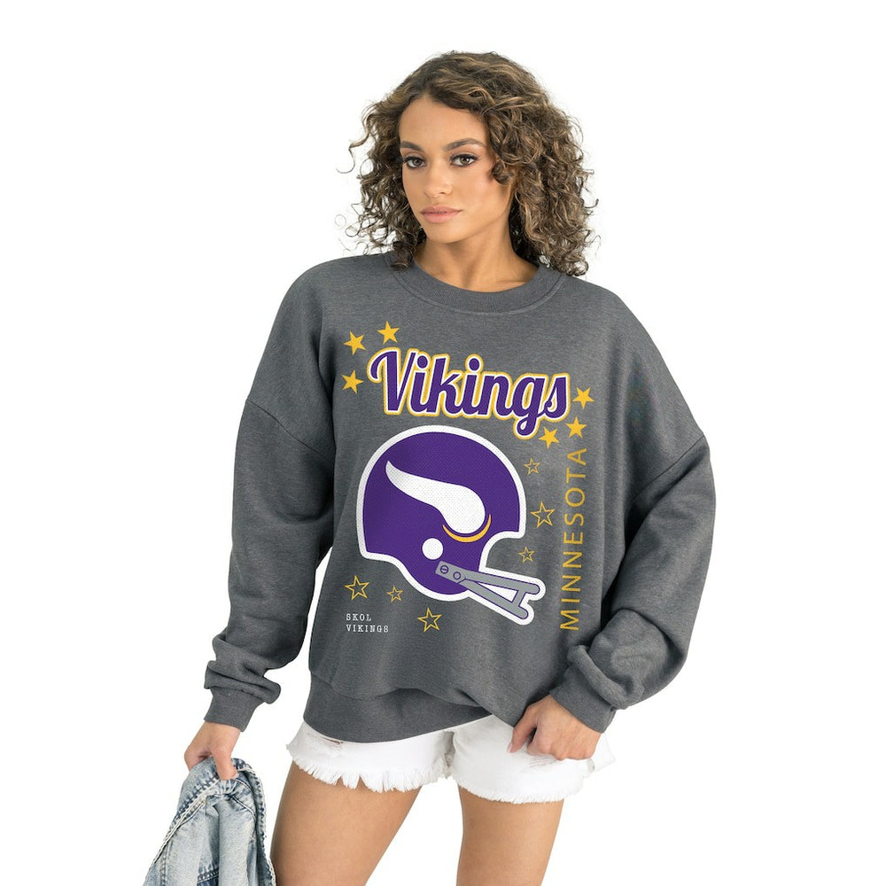 NFL Minnesota Vikings Gameday Couture Women's Ready to Rumble Premium Fleece Pullover Sweatshirt