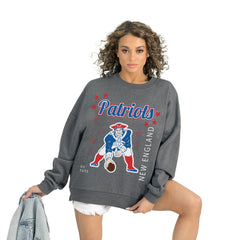 NFL New England Patriots Gameday Couture Women's Ready to Rumble Premium Fleece Pullover Sweatshirt