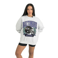 NFL Baltimore Ravens Gameday Couture Women's Heritage Premium Fleece Pullover Sweatshirt