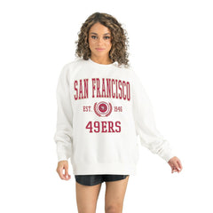 NFL San Francisco 49ers Gameday Couture Women's Timeless Triumph Premium Fleece Pullover Sweatshirt