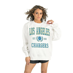 NFL Los Angeles Chargers Gameday Couture Women's Timeless Triumph Premium Fleece Pullover Sweatshirt