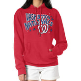 Washington Nationals Starter Women's Fireworks Fleece Tri-Blend Pullover Hoodie - Red