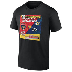 Florida Panthers vs. Tampa Bay Lightning 2025 Stanley Cup Playoffs Rivalry Comic Pop T-Shirt