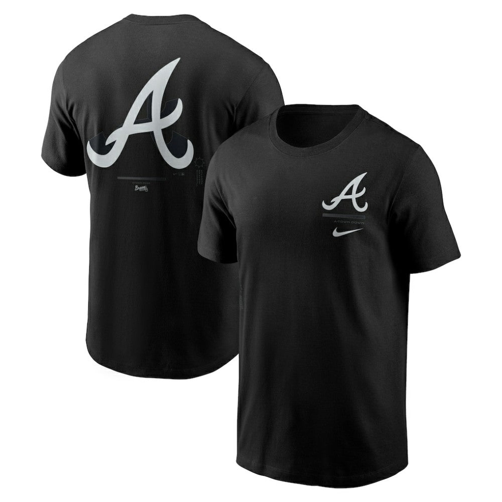 Atlanta Braves Bar Loading T-Shirt - Black | Nike