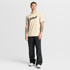 Detroit Tigers Wordmark Tri-Blend T-Shirt - Natural | Nike