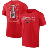 Florida Panthers Fanatics 2025 Stanley Cup Champions Signature Roster T-Shirt