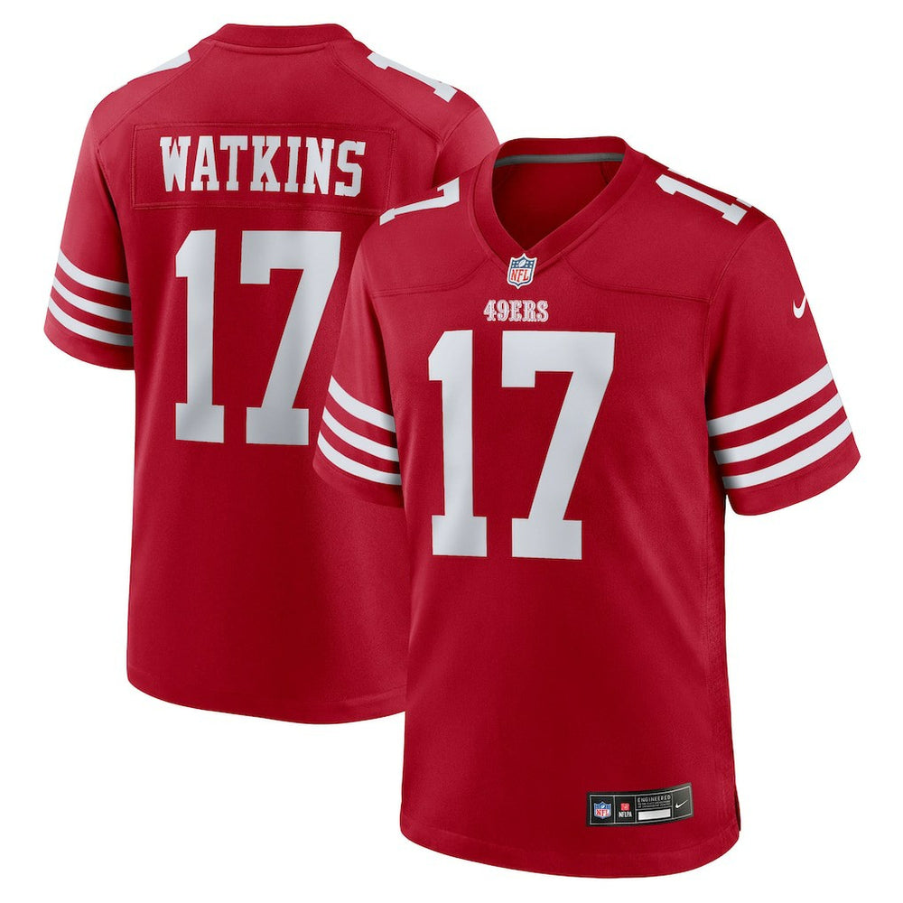 NFL San Francisco 49ers Jordan Watkins Team Game Jersey