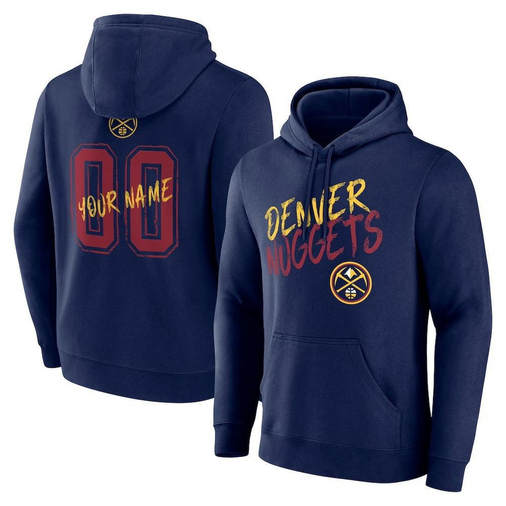 Denver Nuggets Hustle Custom Pullover Hoodie sale - Navy cheap