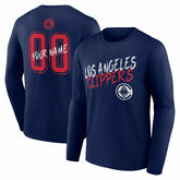 LA Clippers Hustle Custom Long Sleeve T-Shirt - Navy outlet