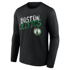 Boston Celtics Hustle Custom Long Sleeve T-Shirt - Black cheap