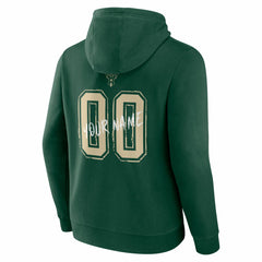 Milwaukee Bucks Hustle Custom Pullover Hoodie - Hunter Green for sale
