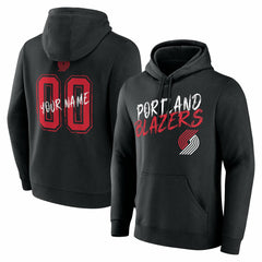 Portland Trail Blazers Hustle Custom Pullover Hoodie - Black sale