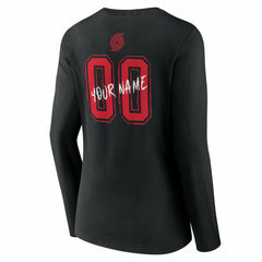 Portland Trail Blazers Women's Hustle Custom Long Sleeve V-Neck T-Shirt - Black sale