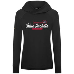Columbus Blue Jackets Levelwear Women's Slender Monument Raglan Pullover Hoodie
