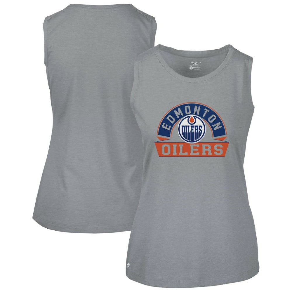 Edmonton Oilers Levelwear Women's Macy Banner Arch Tank Top