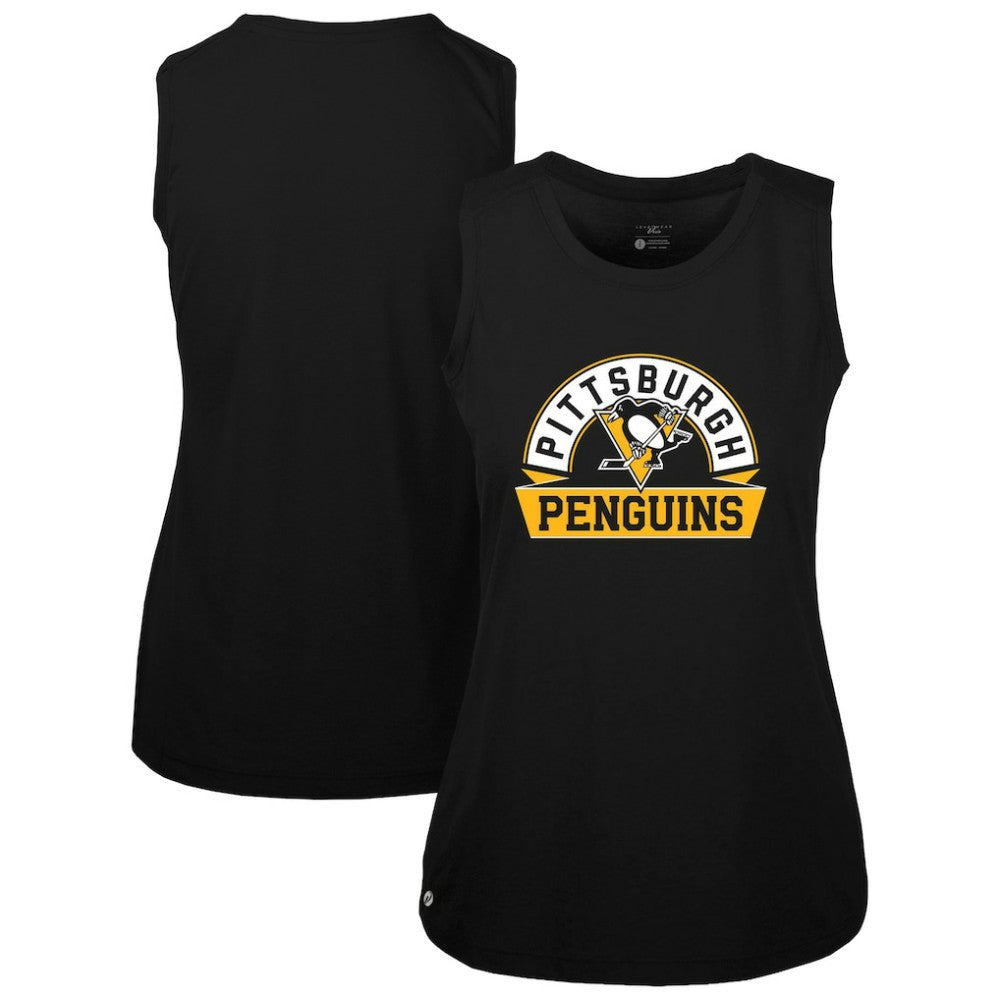 Pittsburgh Penguins Levelwear Women's Macy Banner Arch Tank Top