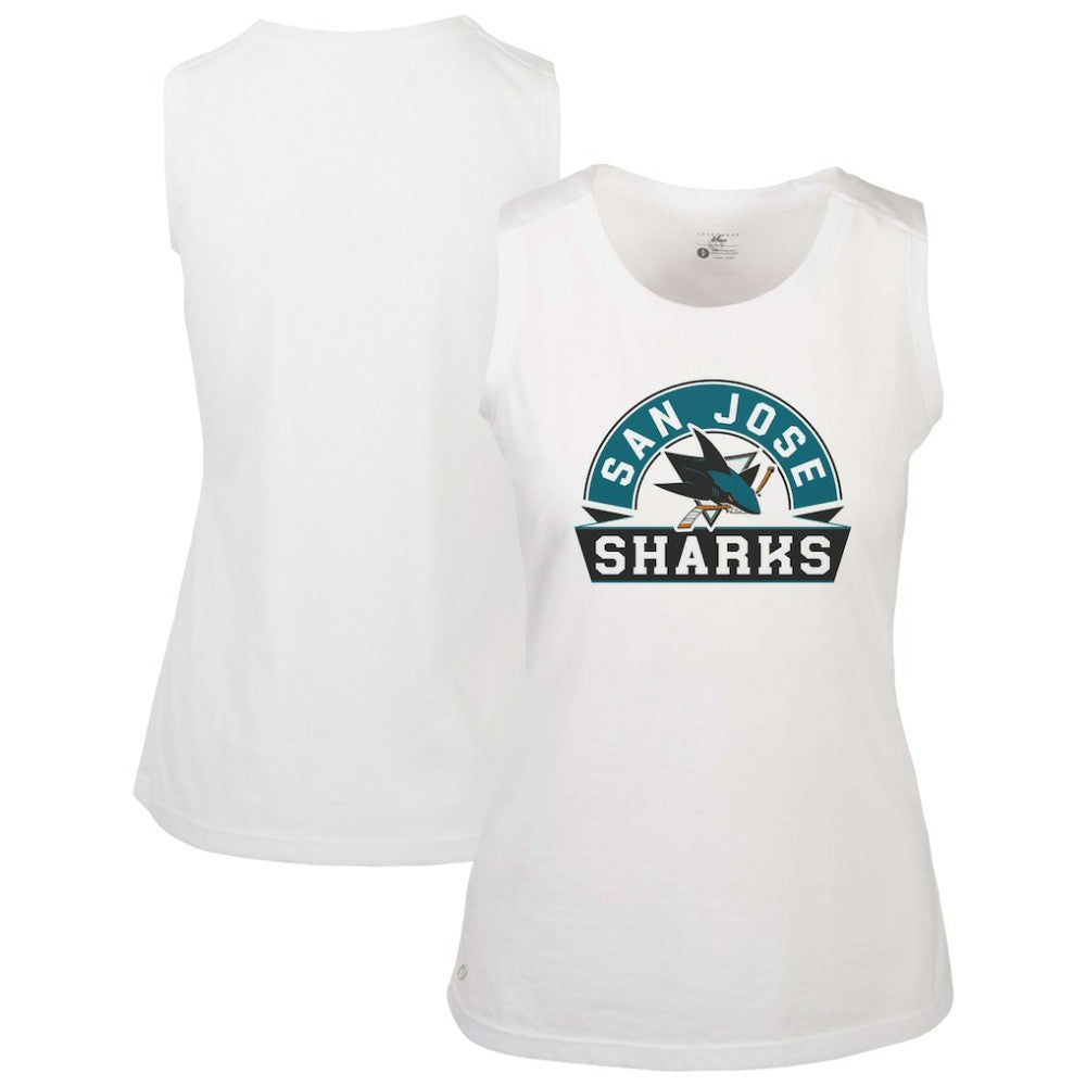 San Jose Sharks Levelwear Women's Macy Banner Arch Tank Top
