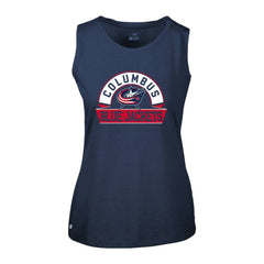 Columbus Blue Jackets Levelwear Women's Macy Banner Arch Tank Top