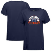 Edmonton Oilers Levelwear Women's Influx Banner Arch T-Shirt