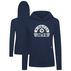 Winnipeg Jets Levelwear Women's Relay Banner Arch Pullover Hoodie