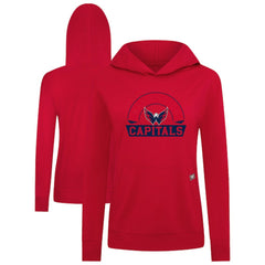 Washington Capitals Levelwear Women's Relay Banner Arch Pullover Hoodie