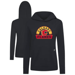 Calgary Flames Levelwear Women's Relay Banner Arch Pullover Hoodie