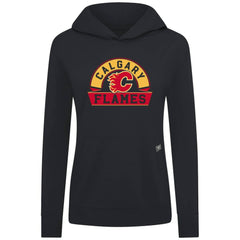 Calgary Flames Levelwear Women's Relay Banner Arch Pullover Hoodie
