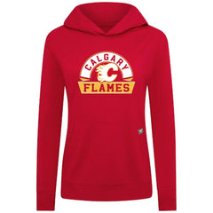 Calgary Flames Levelwear Women's Relay Banner Arch Pullover Hoodie