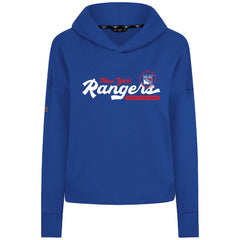 New York Rangers Levelwear Women's Sweet Monument Tri-Blend Cropped Pullover Hoodie