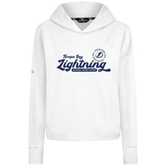 Tampa Bay Lightning Levelwear Women's Sweet Monument Tri-Blend Cropped Pullover Hoodie
