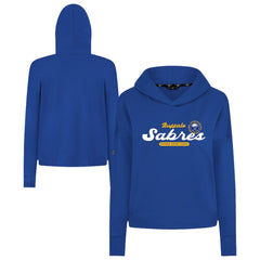 Buffalo Sabres Levelwear Women's Sweet Monument Tri-Blend Cropped Pullover Hoodie