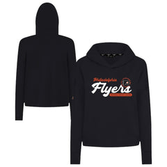 Philadelphia Flyers Levelwear Women's Sweet Monument Tri-Blend Cropped Pullover Hoodie