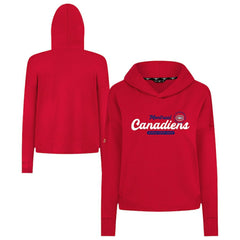 Montreal Canadiens Levelwear Women's Sweet Monument Tri-Blend Cropped Pullover Hoodie