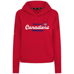 Montreal Canadiens Levelwear Women's Sweet Monument Tri-Blend Cropped Pullover Hoodie