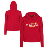 Calgary Flames Levelwear Women's Sweet Monument Tri-Blend Cropped Pullover Hoodie